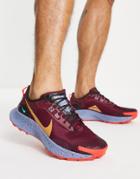 Nike Running Trail Pegasus 3 Sneakers In Dark Beetroot/wheat-red