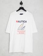 Nautica Archive Brillock Oversized T-shirt In White