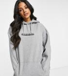 Napapijri Box Hoodie In Gray Exclusive At Asos-grey