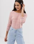 Only Caviary Strikethrough Knit Sweater - Pink