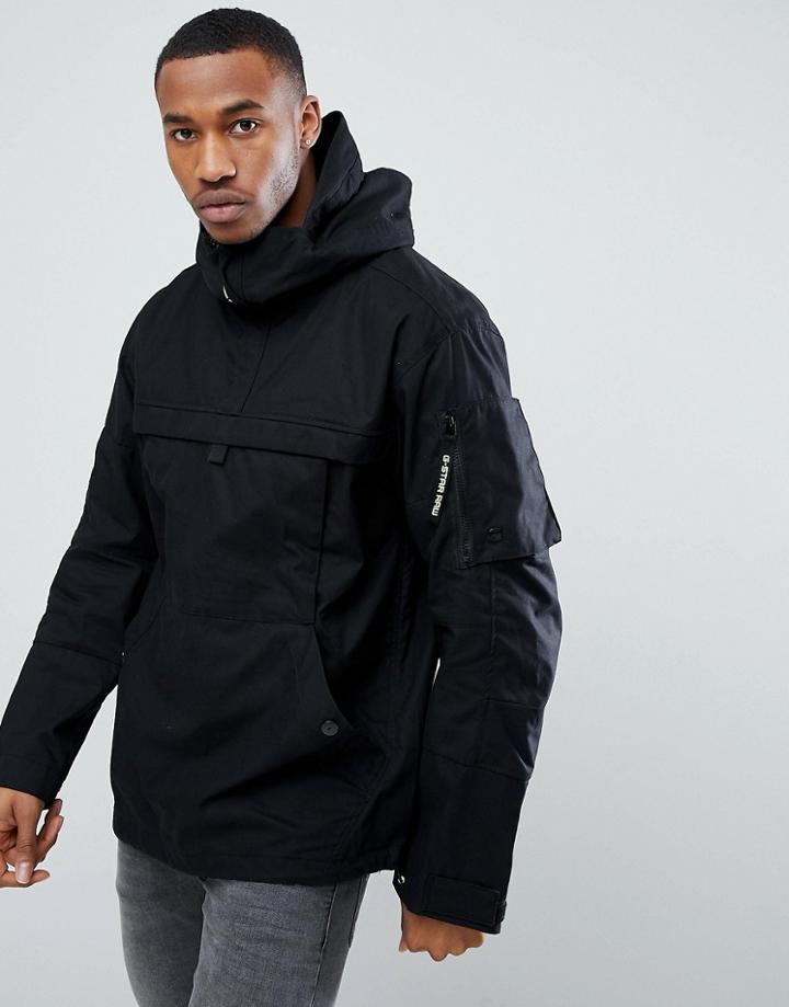 G-star Rackam Large Neon Logo Anorak - Black
