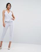 Lavish Alice Cami Vest Cropped Leg Jumpsuit - Gray