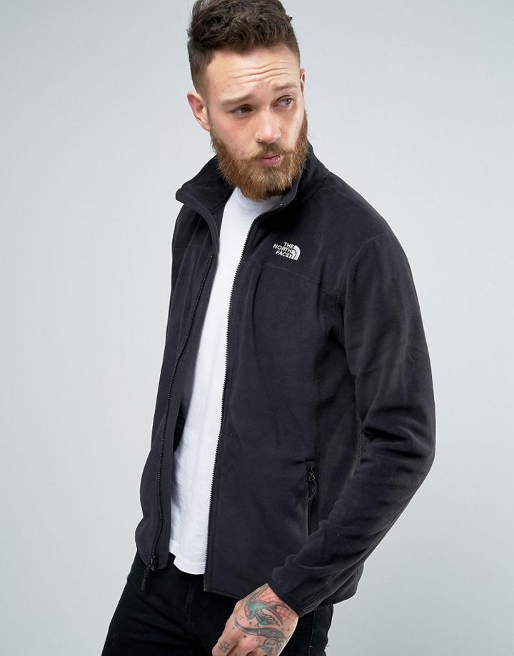 The North Face 100 Glacier Sweat Full Zip In Black - Black