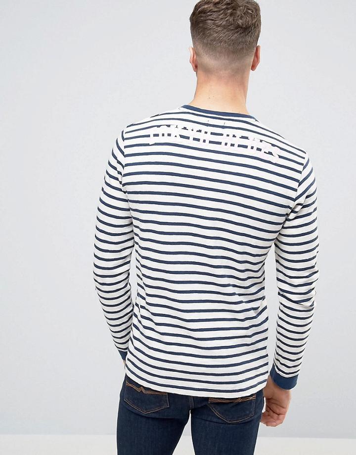 Edwin Tokyo Blues Long Sleeve Top - White
