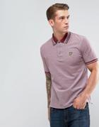 Lyle & Scott Tipped Polo Shirt Burgundy - Red