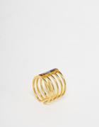 Orelia Avalone Caged Ring - Gold