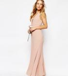Fame And Partners Everland Maxi Dress With Fishtail - Pink