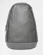 Asos Backpack With Strap Details - Gray