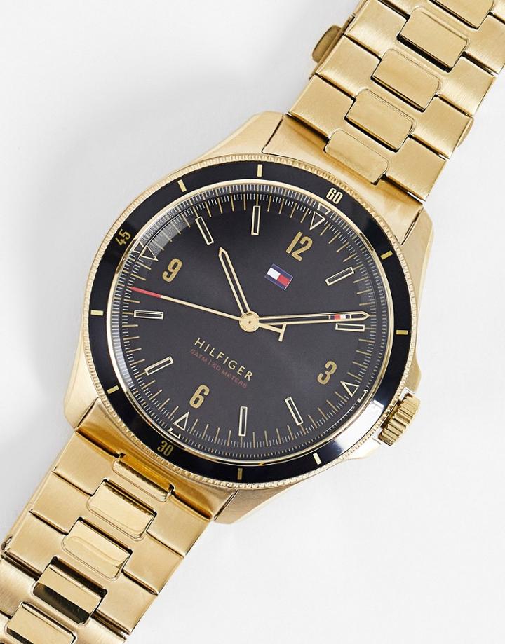 Tommy Hilfiger Mens Bracelet Watch In Gold