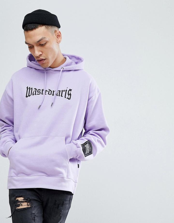 Wasted Paris London Hoodie In Purple - Purple