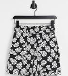 Collusion Unisex Coordinating Shorts With Warped Print-black