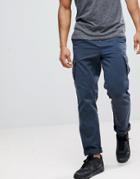 Solid Cargo Pants With Belt - Navy