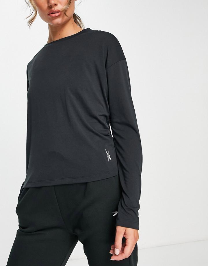 Reebok Workout Ready Supremium Long Sleeve Top In Black