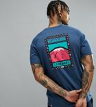 The North Face T-shirt North Faces Back Print Exclusive To Asos In Dark Blue - Blue