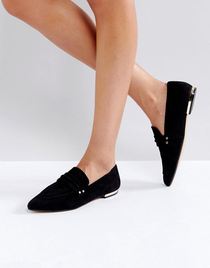 Kg By Kurt Geiger Kilma Black Suede Loafers - Black