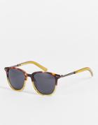 Aj Morgan Square Lens Sunglasses In Tortoise Shell-brown
