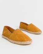 Office Espadrilles In Mustard Leather