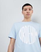 Dr Denim Patrick Logo T-shirt Blue Sphere - Beige