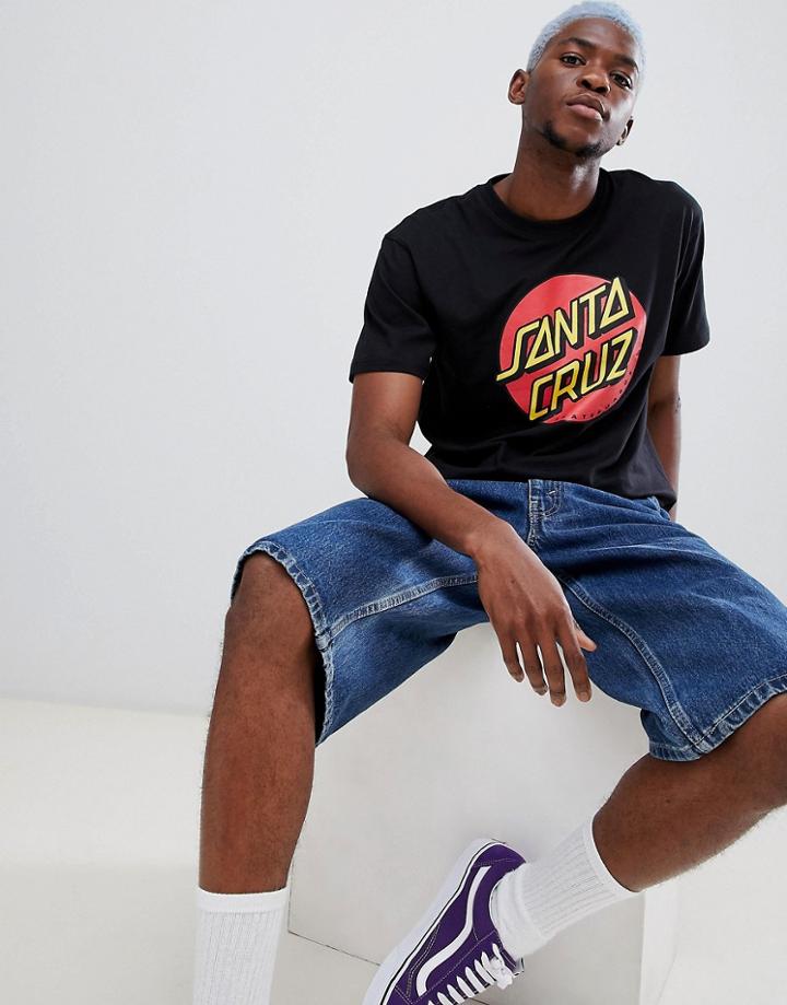 Santa Cruz Classic Dot T-shirt In Black - Black