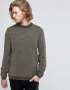 Asos Crew Neck Sweater In Metallic Yarn - Gold