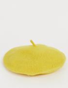 Weekday Wool Beret In Yellow - Yellow