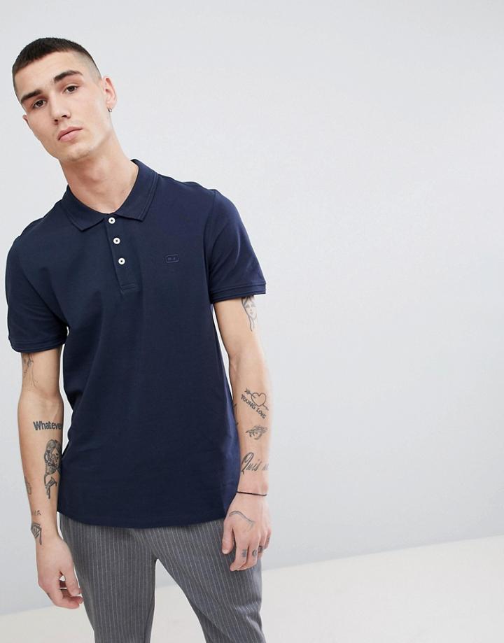 Mango Man Polo Shirt In Navy - Navy