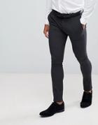 Asos Extreme Super Skinny Suit Pants In Charcoal - Gray