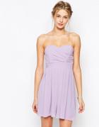Tfnc Prom Dress In Pleated Chiffon - Purple