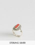 Rock N Rose Orelia Coral Ring - Silver