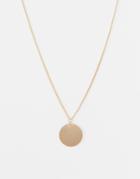Selected Femme Ellie Circle Pendant Necklace - Gold
