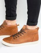 Aldo Agroiwien Mid Sneakers In Tan Leather - Tan