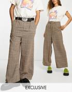 Reclaimed Vintage Inspired Unisex Check Dad Pants-multi