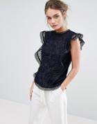 Ted Baker Zania Lace Top - Blue