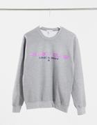 Topshop Sport Club Sweatshirt In Gray Marl-grey
