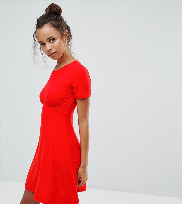 Asos Petite Ultimate Mini Tea Dress - Red