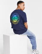 Tommy Jeans Circular Front & Back Print Logo T-shirt In Navy