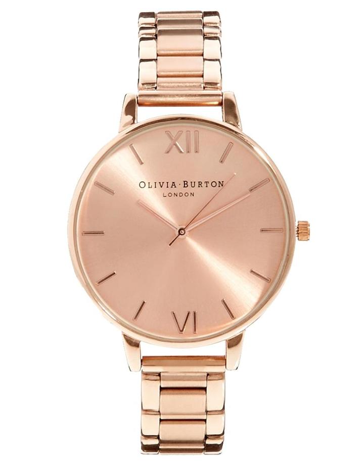 Olivia Burton Big Dial Rose Gold Bracelet Watch