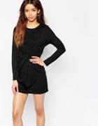 Wal G Dress With Twist Front - Black