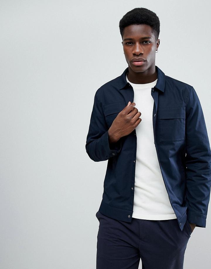 Selected Homme Jacket With Chest Pockets - Navy