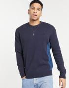 Lacoste Contrast Effects Knit Sweater-navy