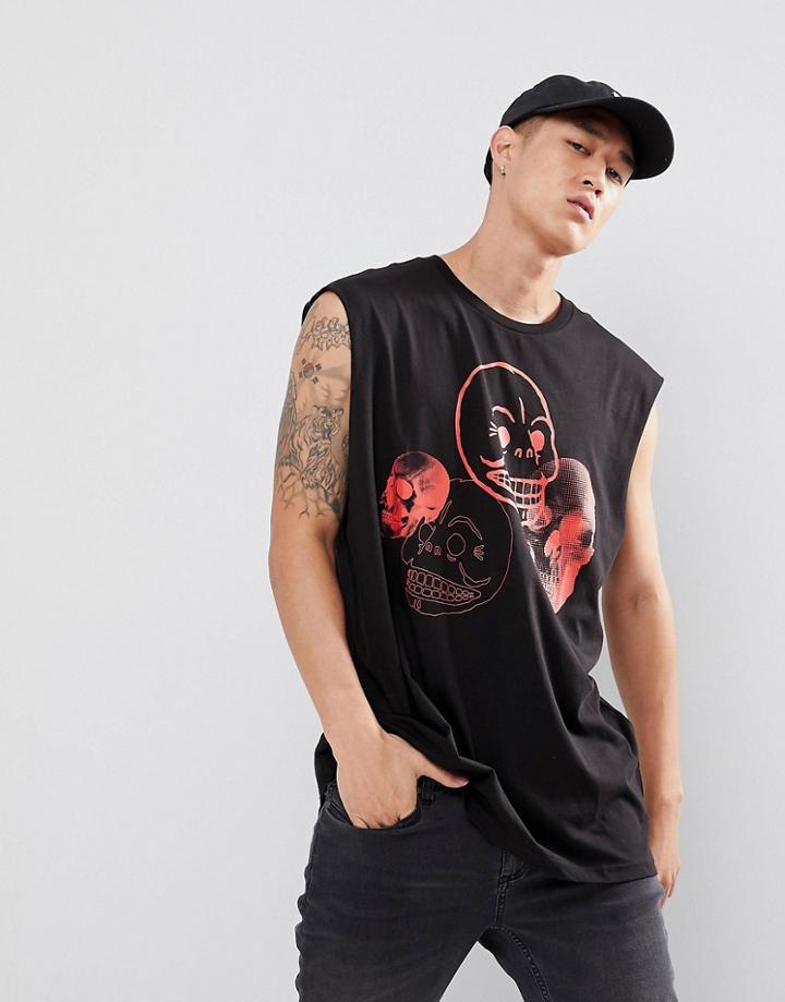 Cheap Monday Skull Mania Sound Tank - Black