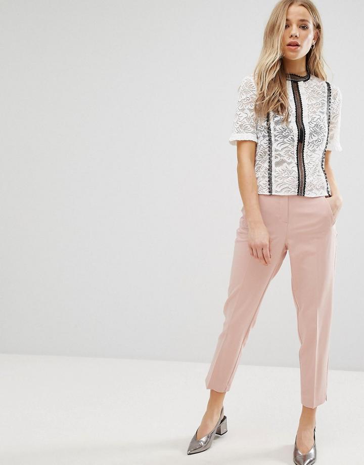 New Look Tapered Leg Pants - Pink