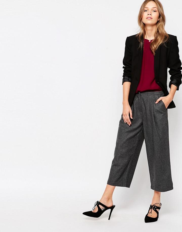 Minimum Klare Cropped Pants - Gray