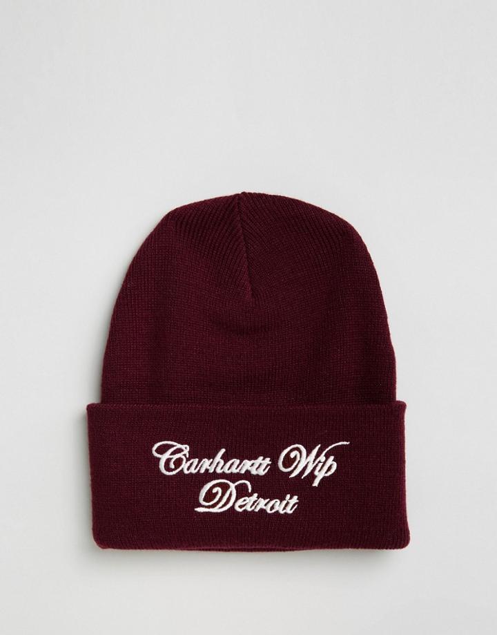 Carhartt Wip Beanie Hand Script - Red