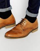 Red Tape Lace Up Shoes In Tan Leather - Tan