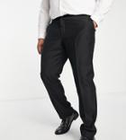 French Connection Plus Slim Fit Plain Suit Pants-black