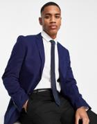 Jack & Jones Premium Slim Fit Suit Jacket In Blue-blues