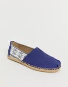 Toms Blanket Stitch Espadrilles In Blue
