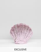 Skinnydip Mermaid Shell In Pink Glitter - Pink