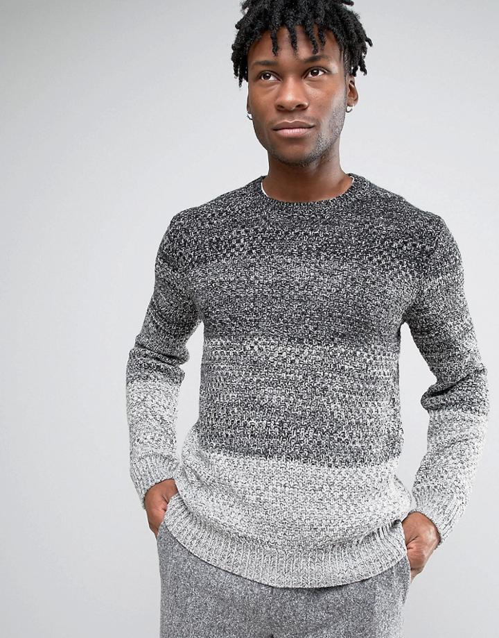 Kiomi Sweater In Stripe Gradient - Gray